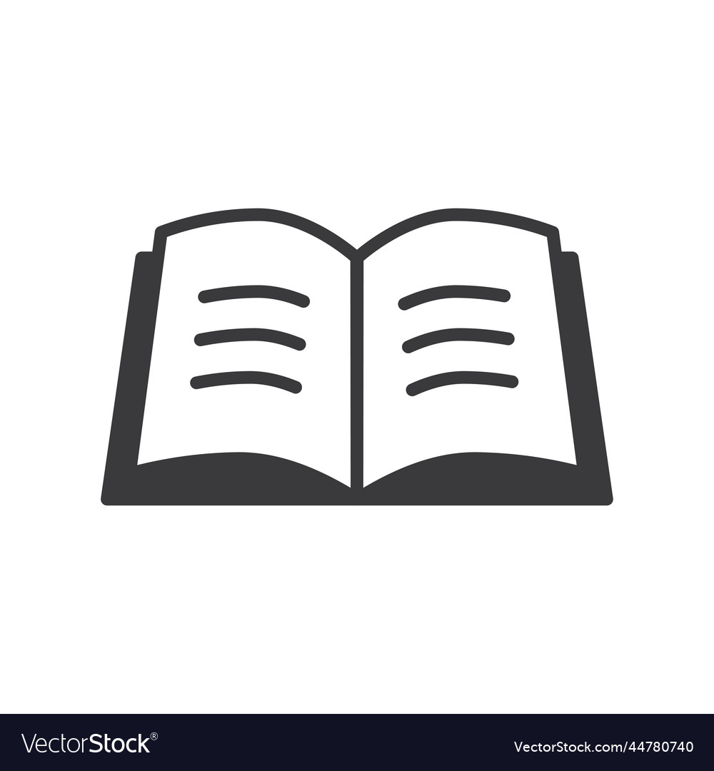 Book icon isolated flat design