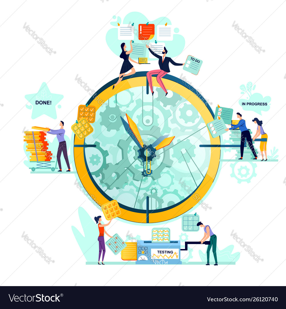 Deadline Time Management Business Concept Vector Image