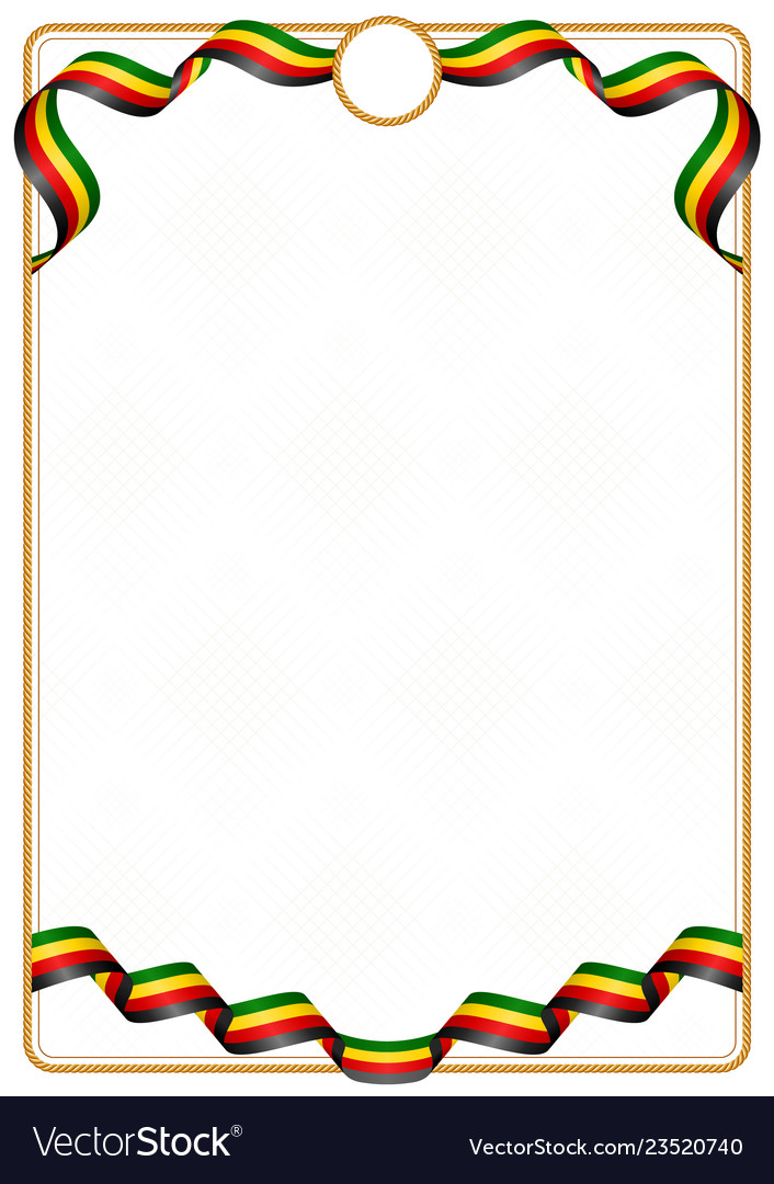 Frame and border of zimbabwe colors flag Vector Image