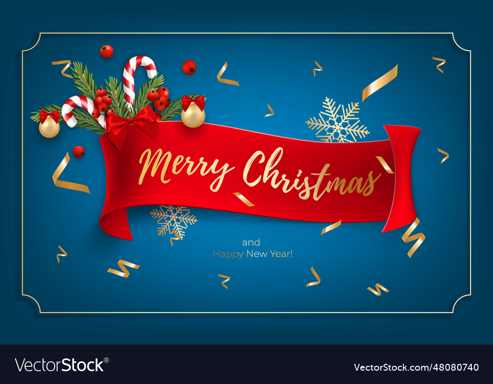Holidays background for merry christmas and happy Vector Image