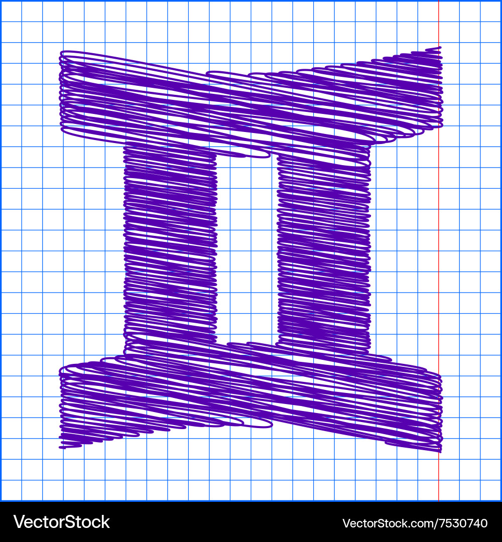 Scribble icon on the school paper Royalty Free Vector Image