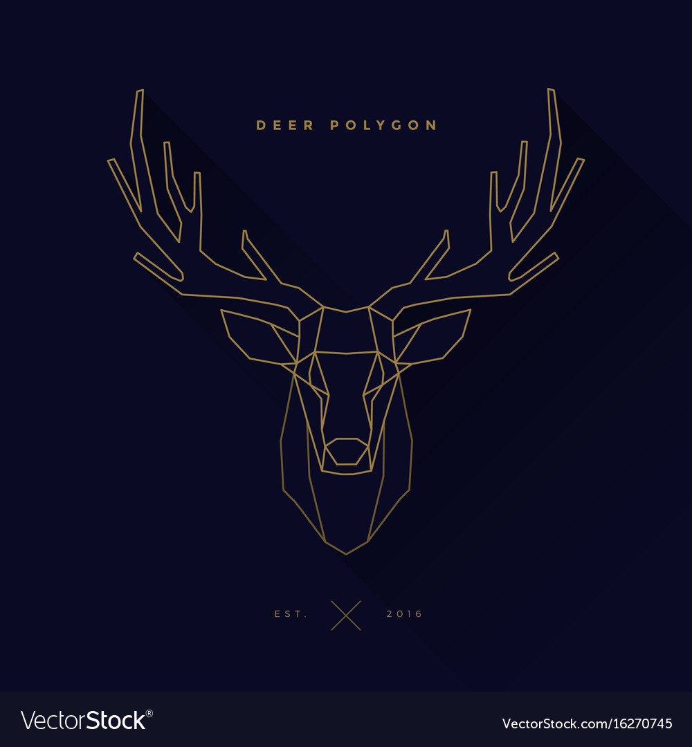 Deer Frame Invert Navy Royalty Free Vector Image