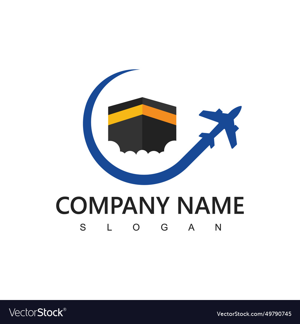 Hajj and umrah agency logo tour and travel icon Vector Image