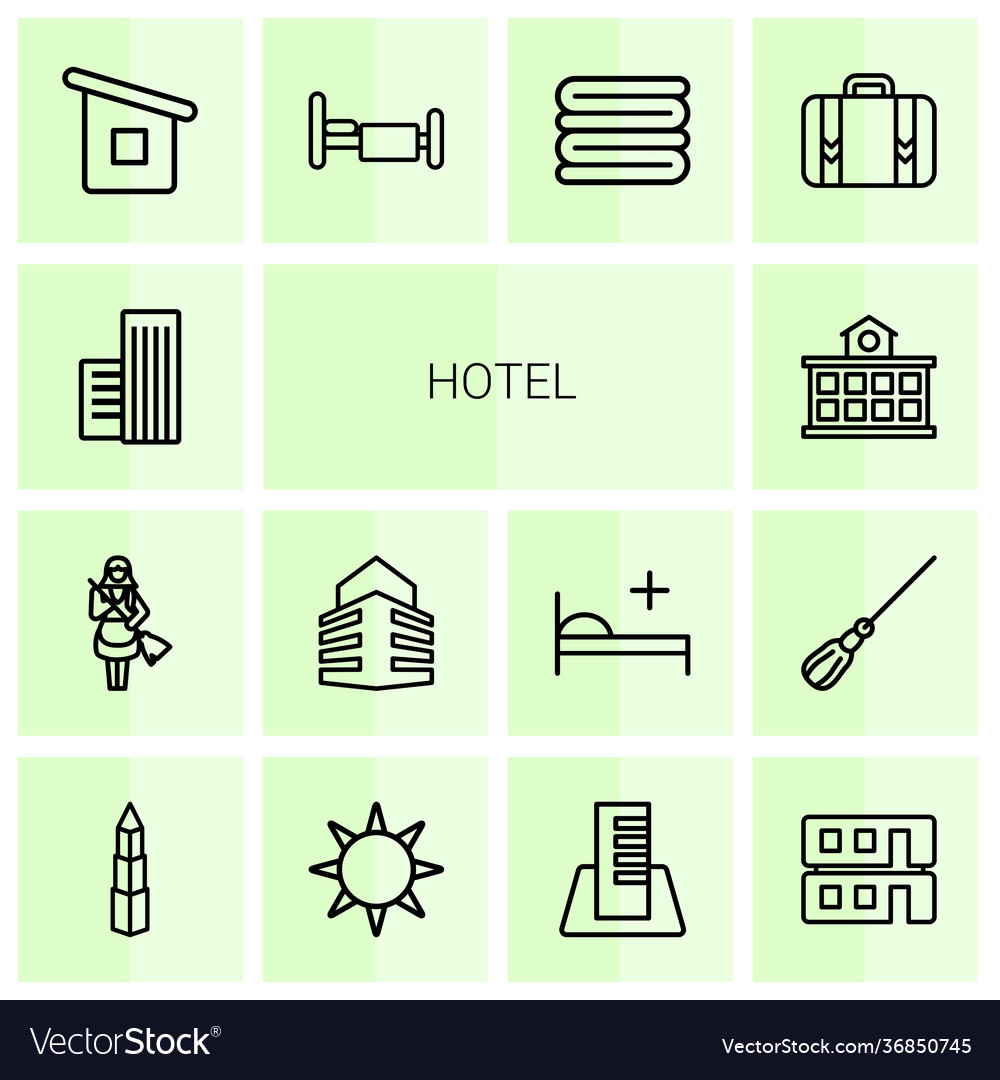 Hotel icons