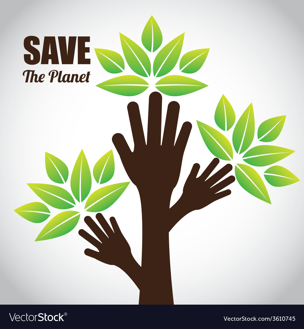 Save the planet Royalty Free Vector Image - VectorStock