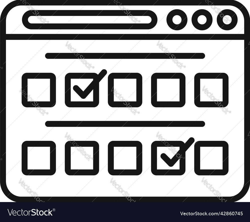 Web mark test icon flat school exam Royalty Free Vector