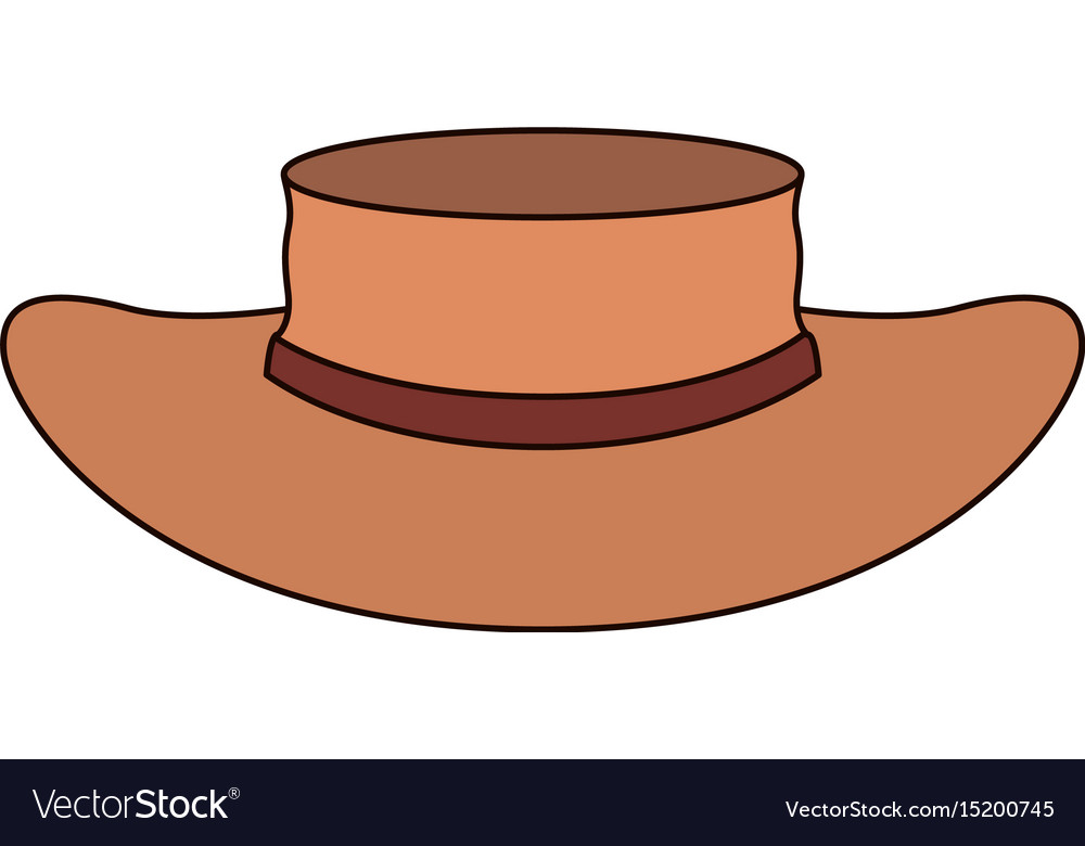 White background with straw hat with ribbon Vector Image