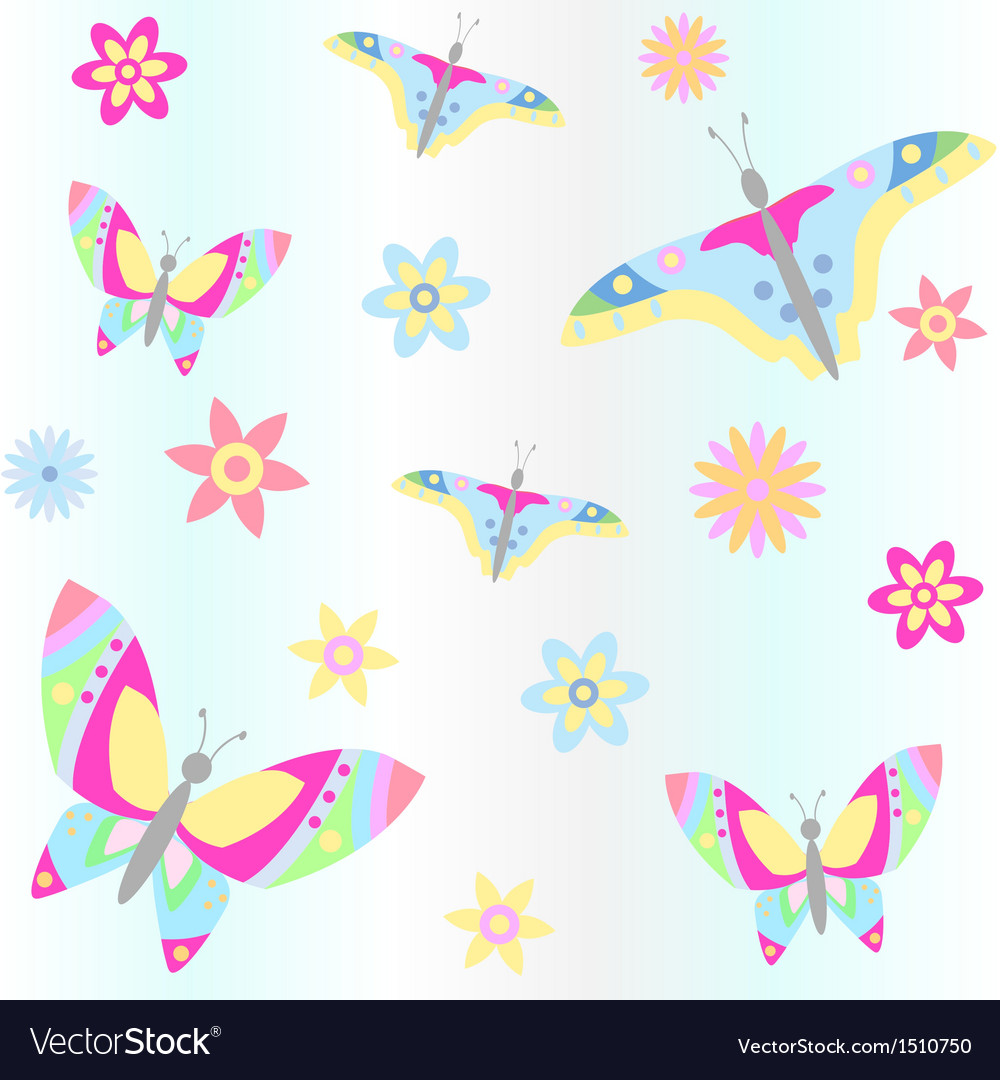 Background with butterflies Royalty Free Vector Image