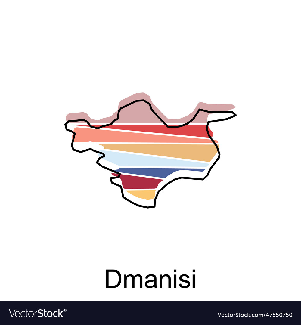 Dmanisi map template stylized design Royalty Free Vector