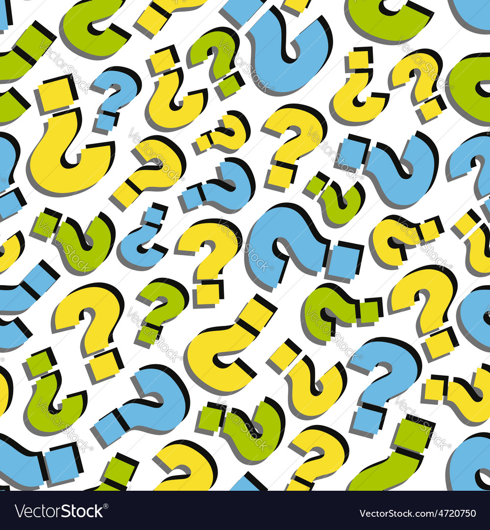 Questions seamless pattern Royalty Free Vector Image