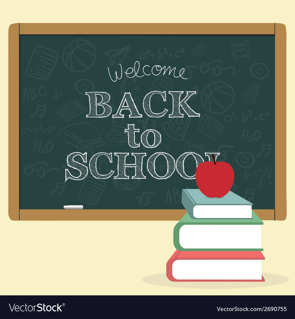 Abstract back to school background with special Vector Image