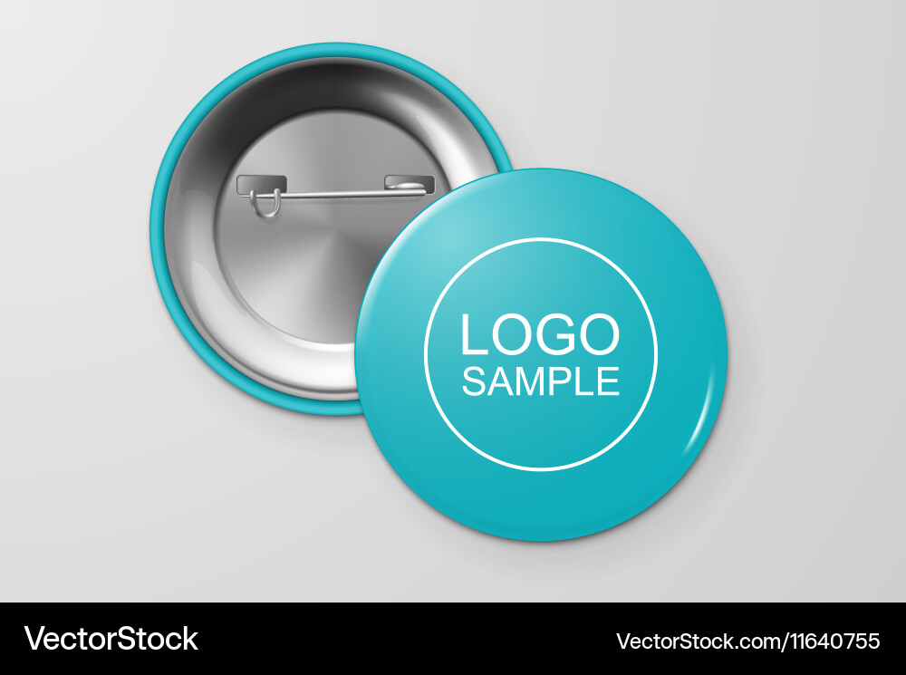 Blank button badge Royalty Free Vector Image - VectorStock