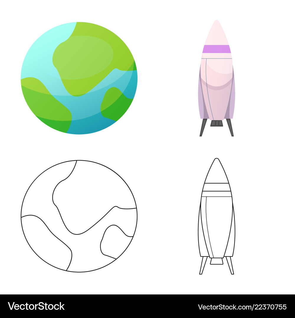 Mars and space sign Royalty Free Vector Image - VectorStock