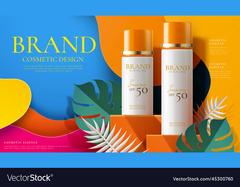 Sunscreen spray ads Royalty Free Vector Image - VectorStock