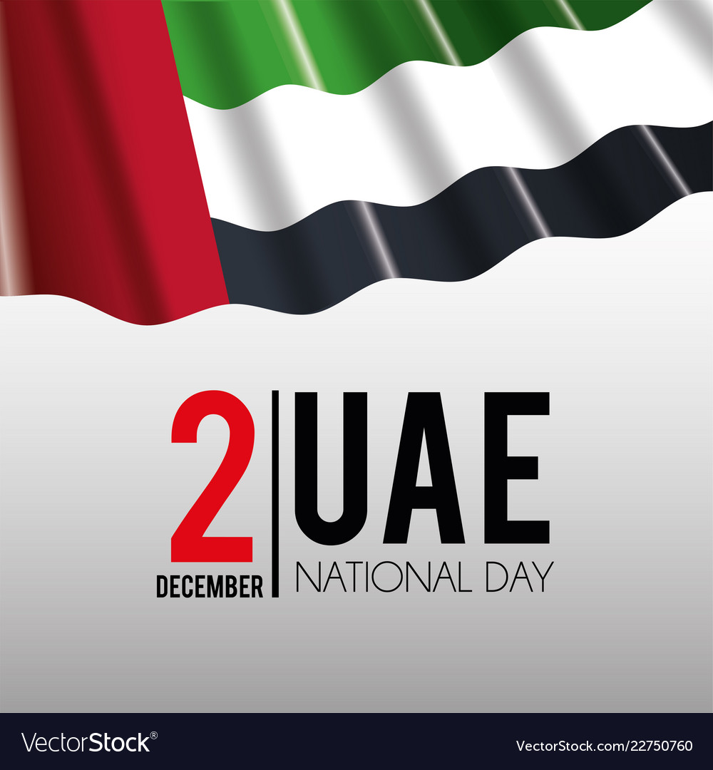 Uae flag to celebrate national patriotic day Vector Image