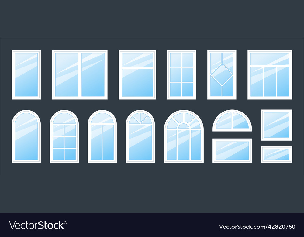 Window frame glass house building office Vector Image