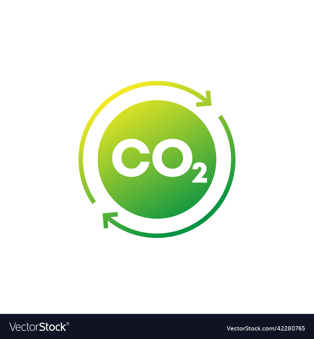 Carbon offset and co2 gas reduction icon Vector Image