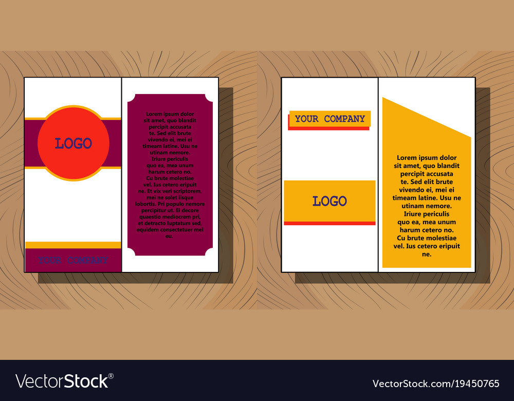 Set of brochure flyer design layout template size Vector Image