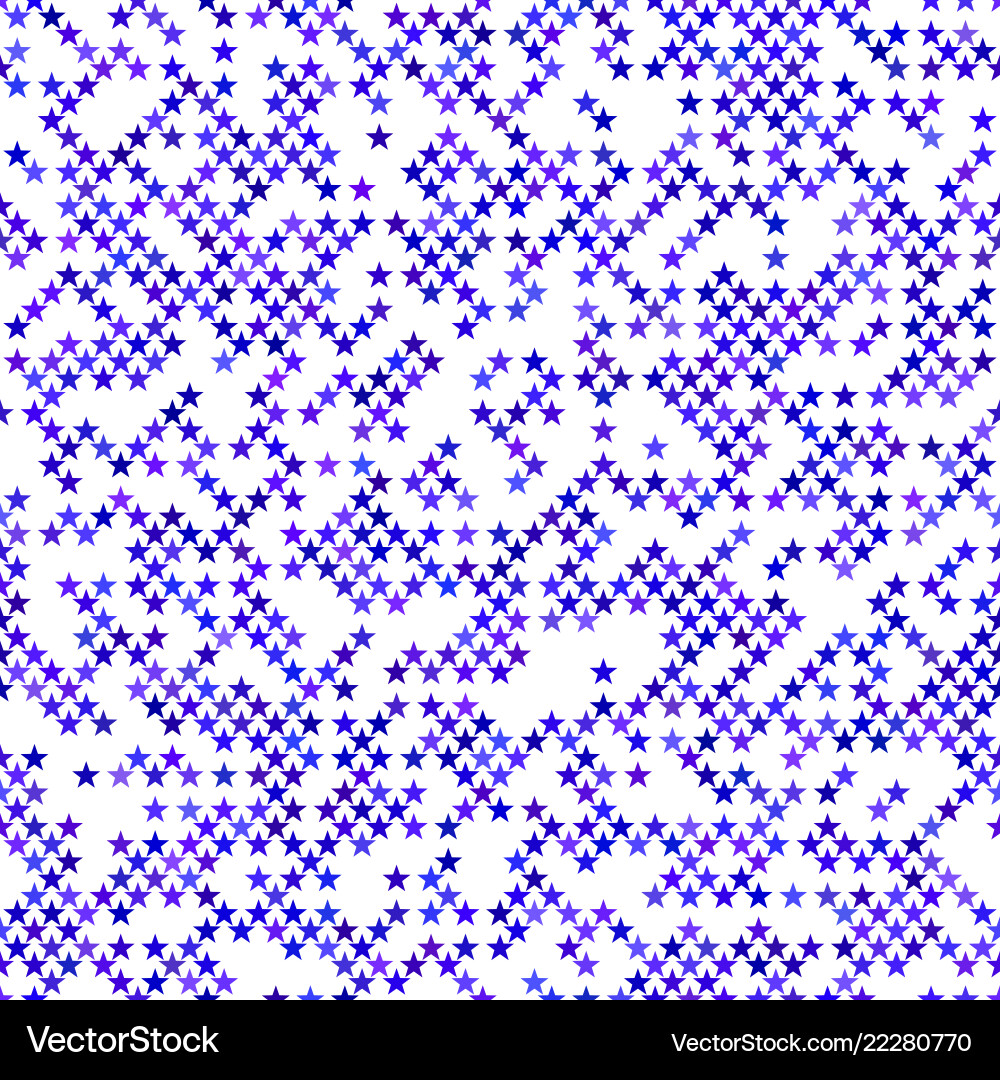 Blue seamless star pattern background - design Vector Image
