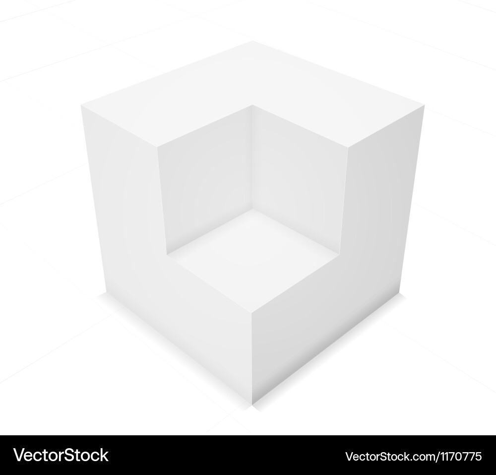 3d abstract background cube Royalty Free Vector Image