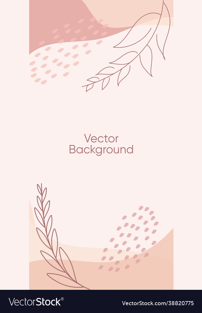 Abstract leaves modern stories background Vector Image