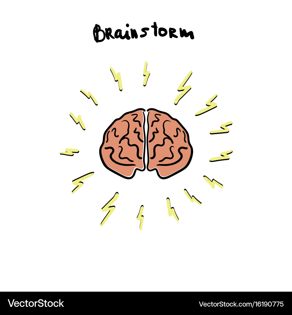 Brainstorming creative idea Royalty Free Vector Image