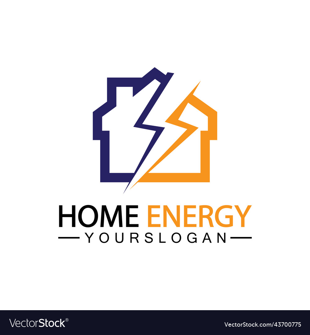 Home power energy logo icon symbol design Vector Image