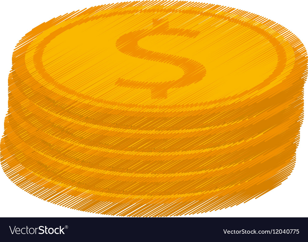 Isolated coin design Royalty Free Vector Image