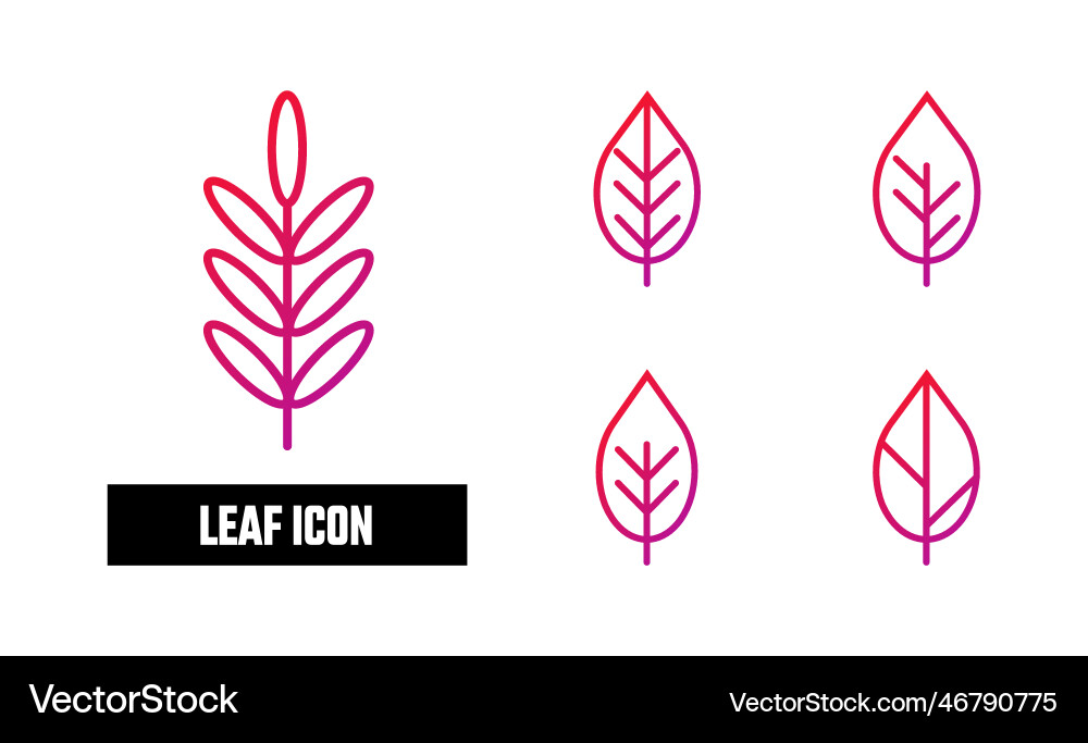 Leaf gradient icon Royalty Free Vector Image - VectorStock