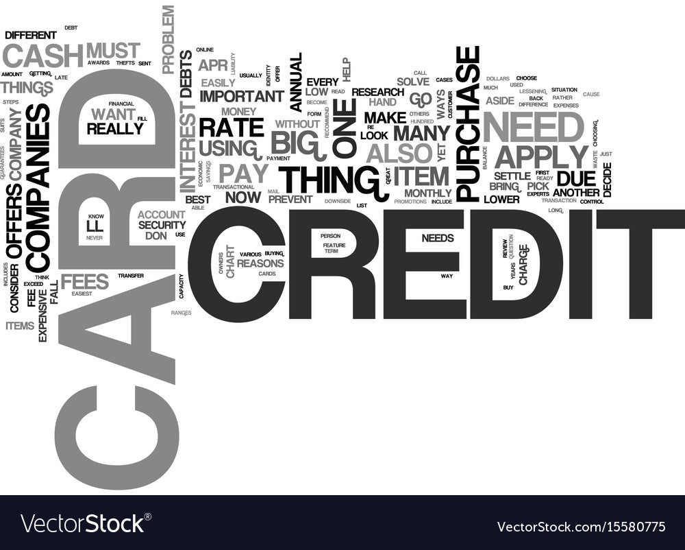 What you need to know about credit cards text Vector Image