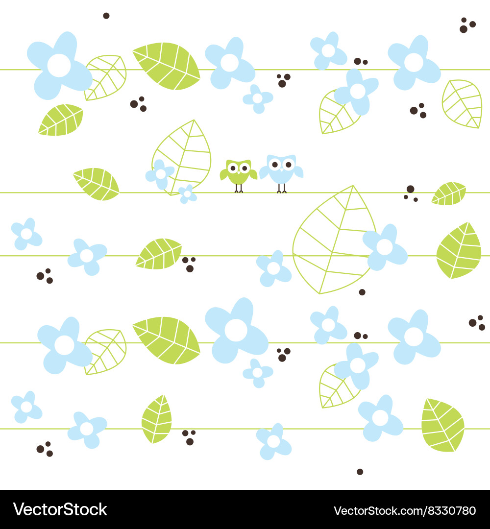 Cute seamless pattern with owls Royalty Free Vector Image