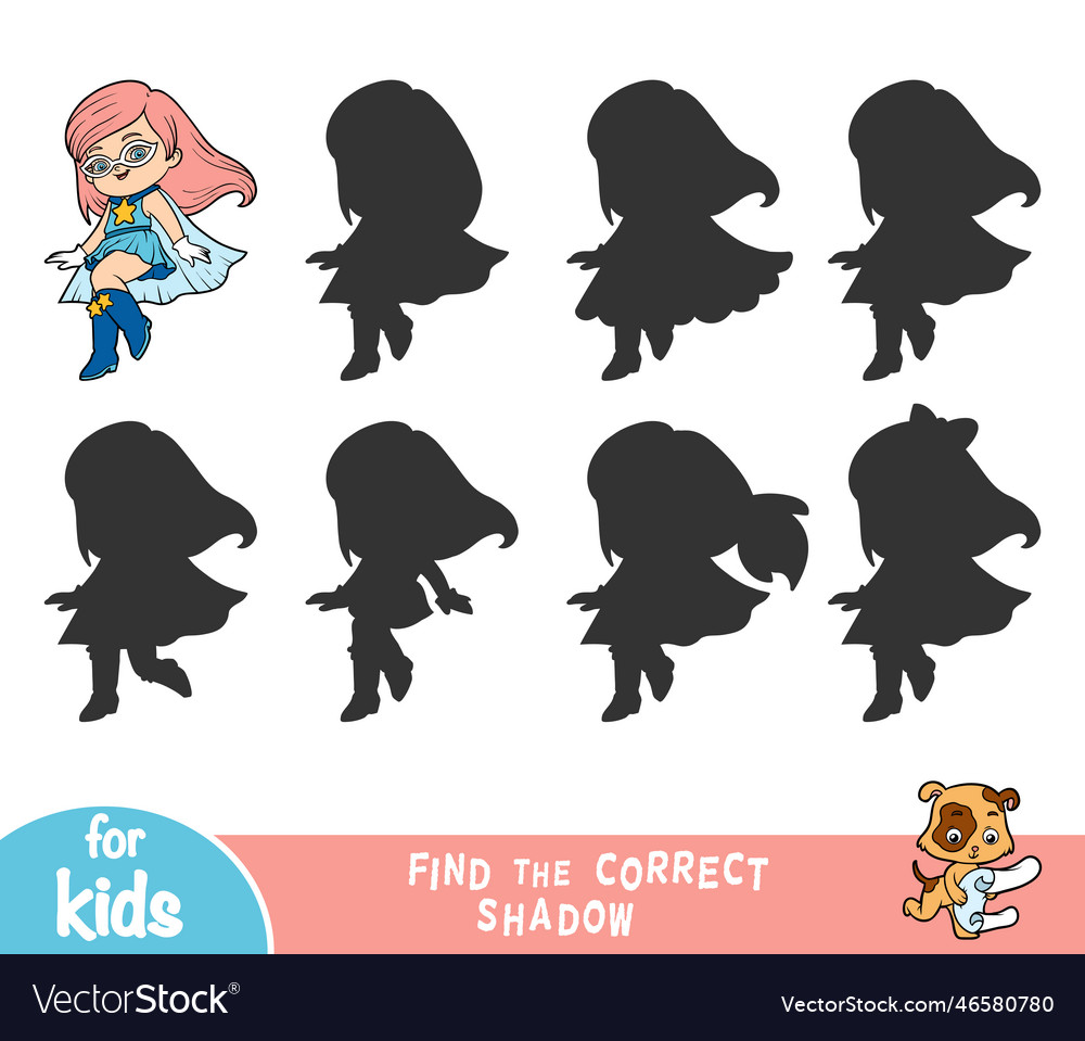 Find the correct shadow game for children super Vector Image