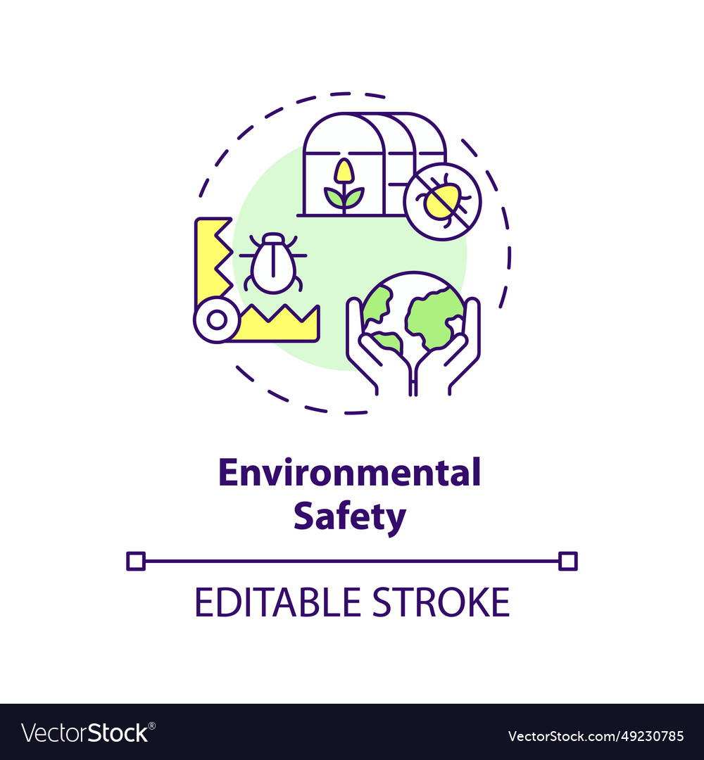 2d simple thin line icon environmental safety Vector Image