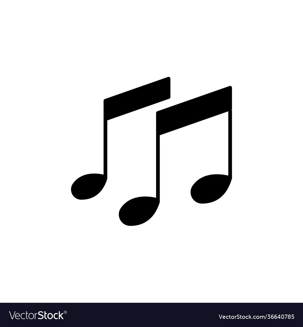 Music note icon simple editable stroke design Vector Image