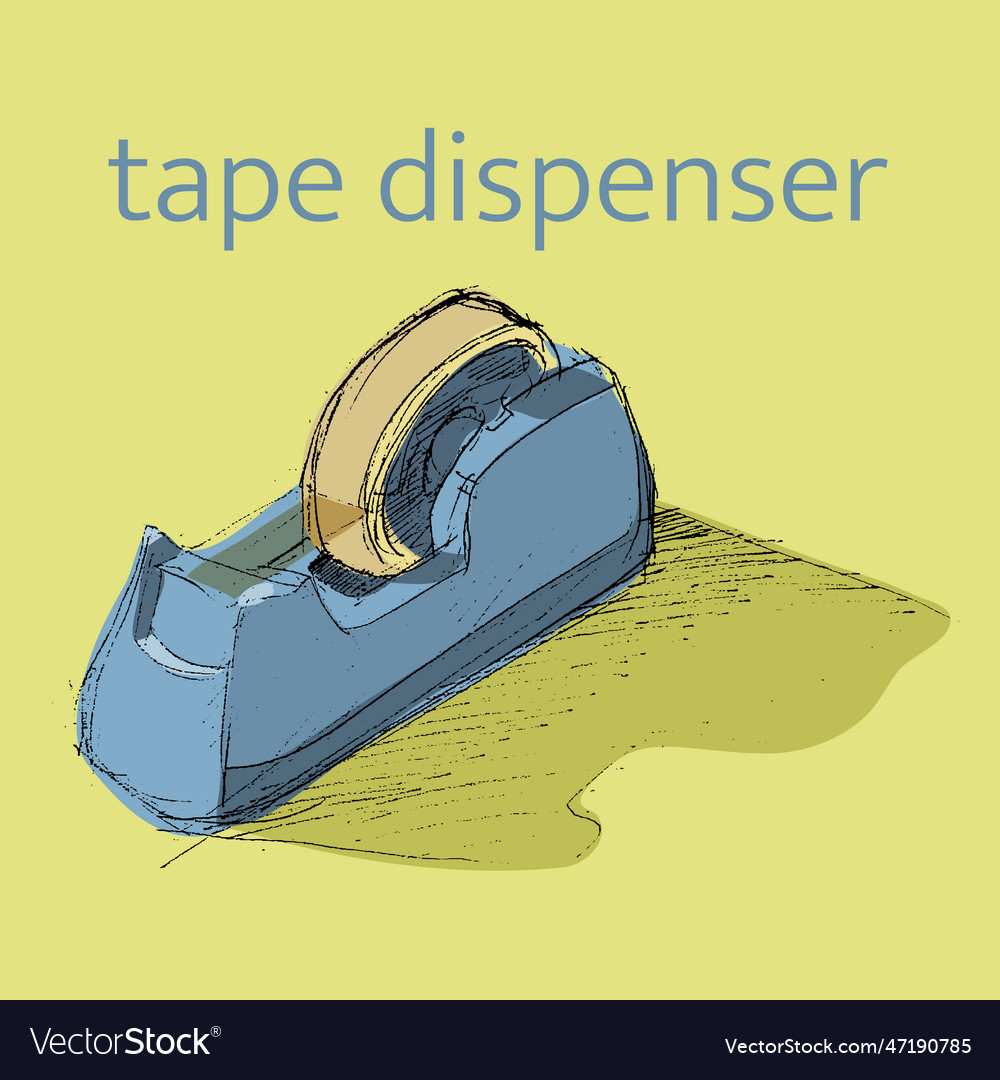 Tape dispenser Royalty Free Vector Image VectorStock