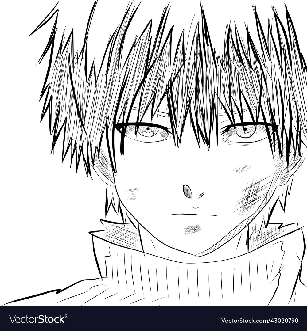 Premium Vector  Anime poster manga comics illustration of a boy