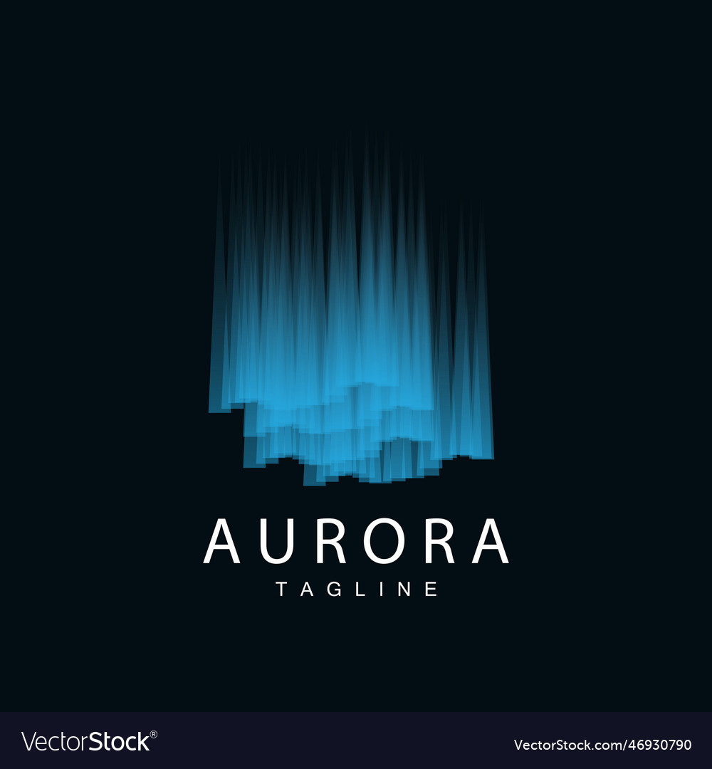 Aurora logo simple design amazing natural scenery Vector Image