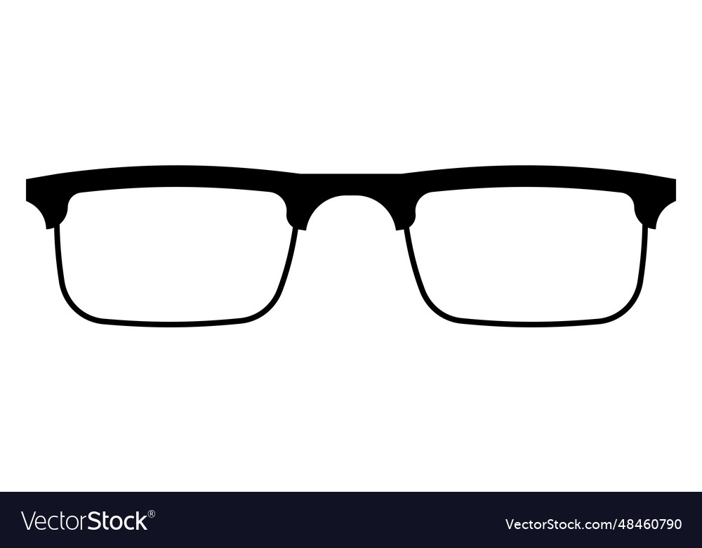 Elegant eyeglasses symbol black glasses frame Vector Image