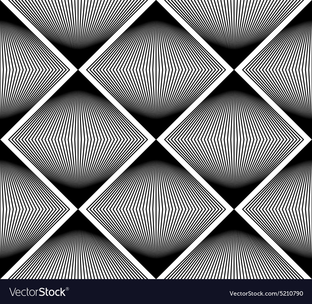 Geometric monochrome stripy seamless pattern black