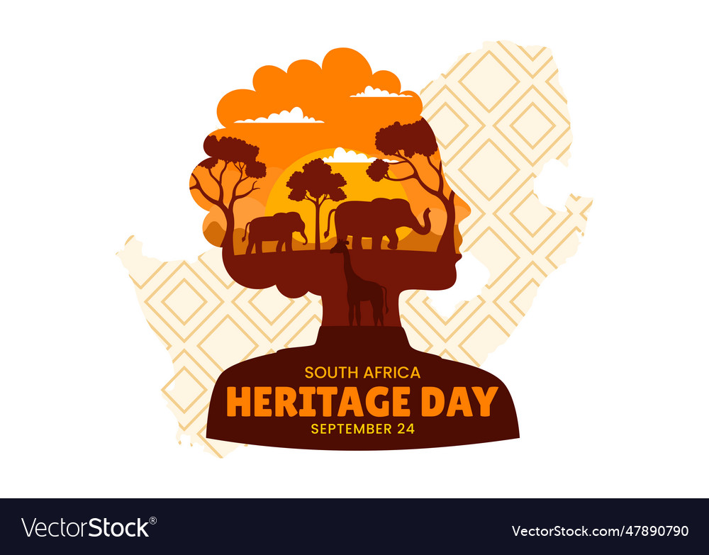 Happy heritage day south africa on september 24 Vector Image