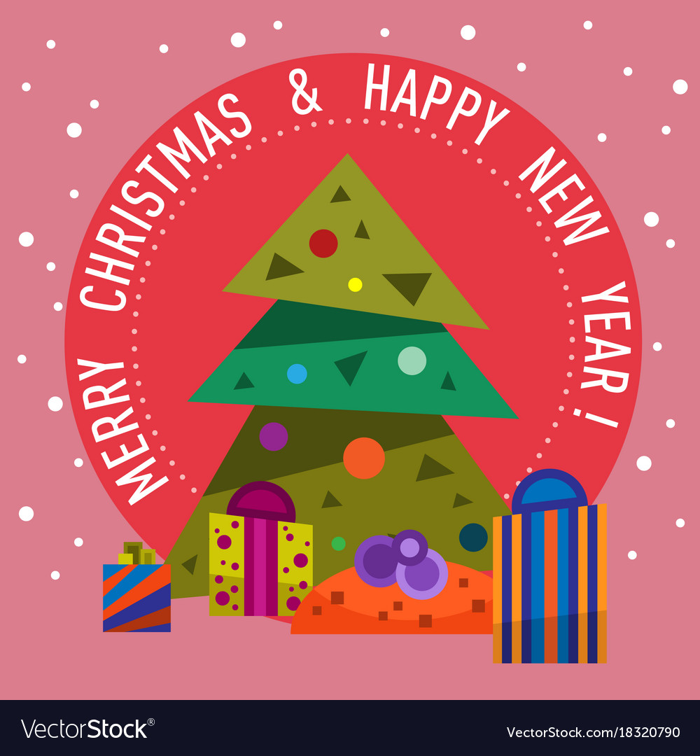 New year greeting card design Royalty Free Vector Image