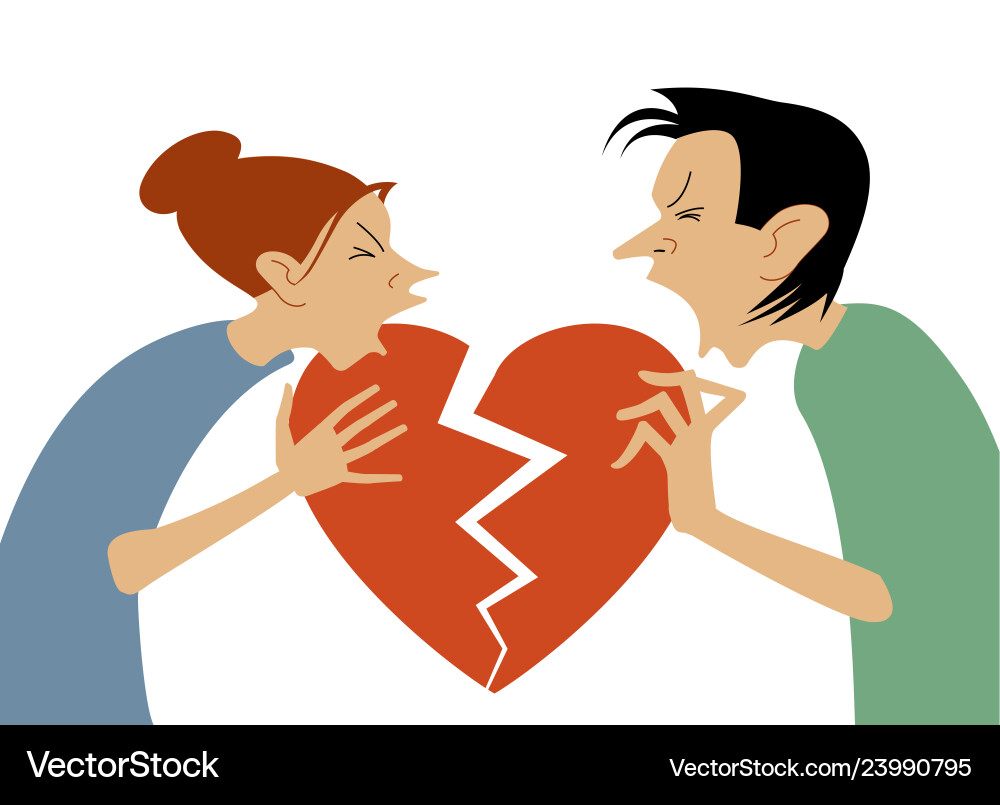Conflict Cartoon Royalty Free Vector Image Vectorstock