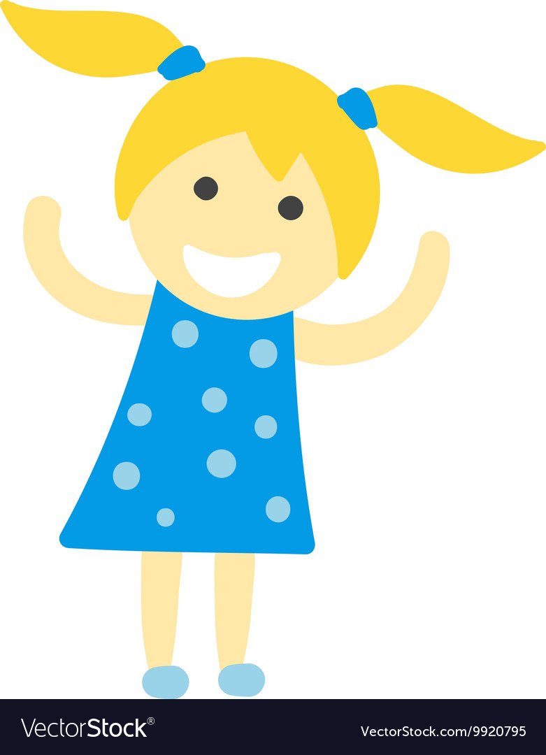 Cute girl Royalty Free Vector Image - VectorStock