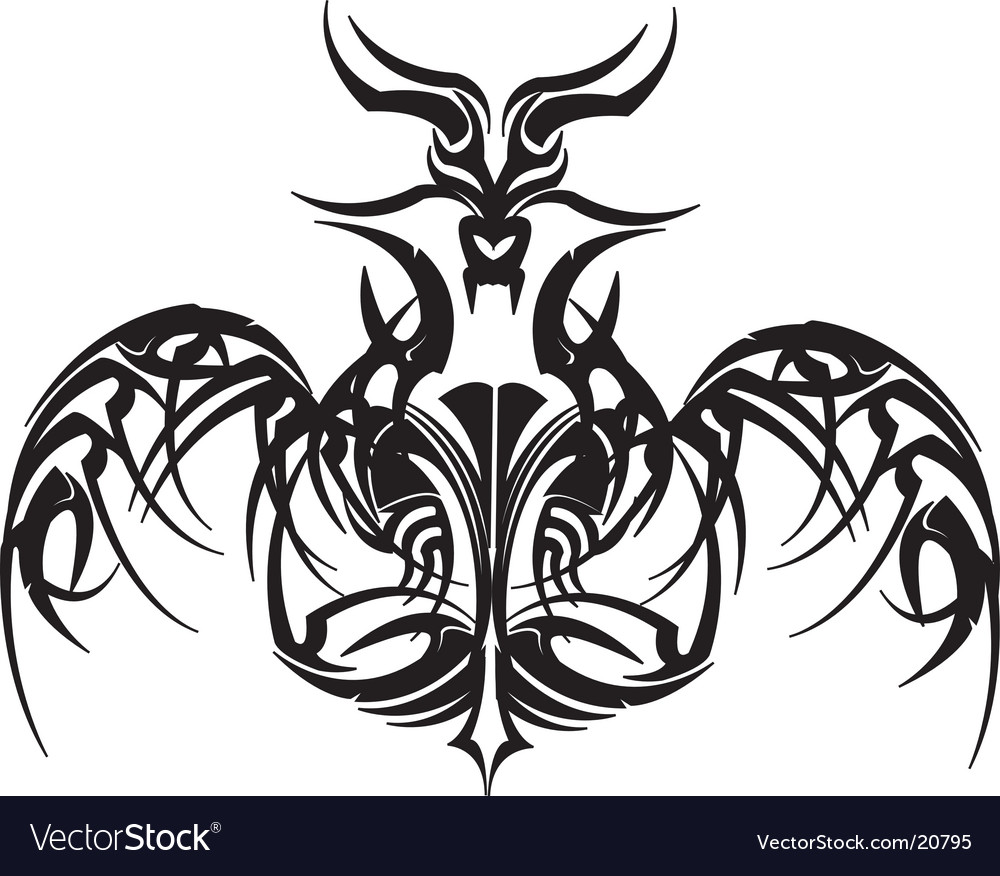 Dragon tattoo Royalty Free Vector Image - VectorStock