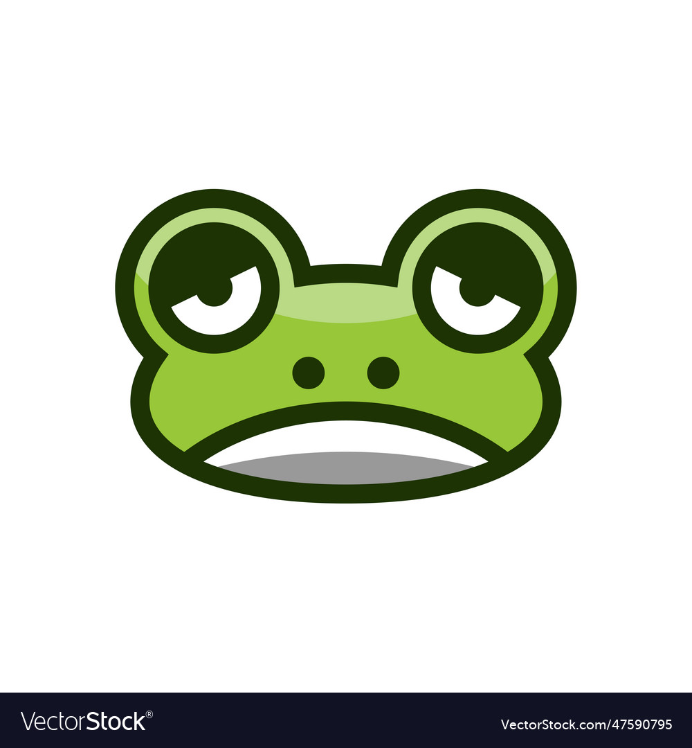 Frog head logo Royalty Free Vector Image - VectorStock