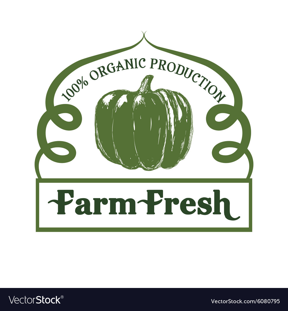 Organic food design Royalty Free Vector Image - VectorStock