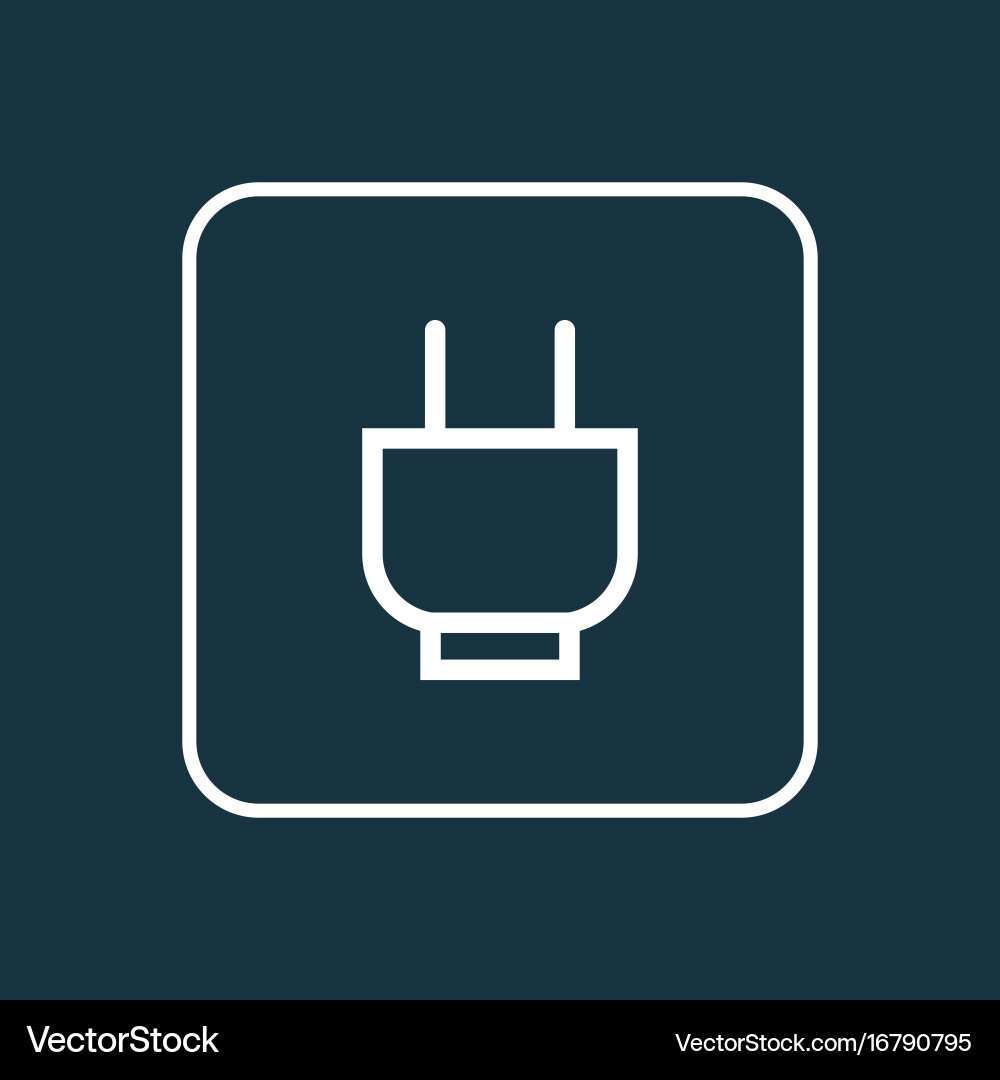 Socket outline symbol premium quality isolated Vector Image