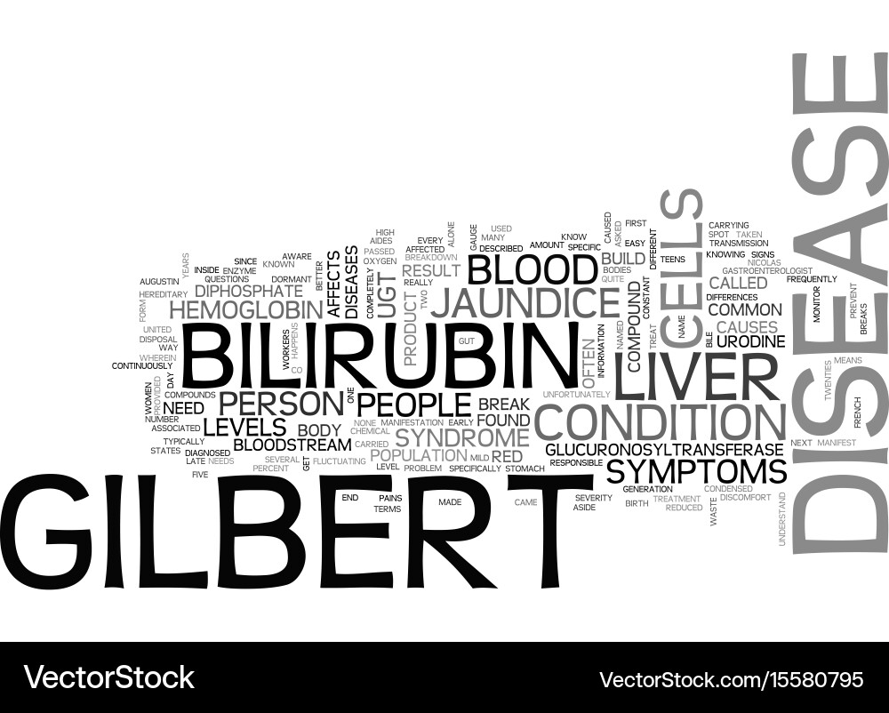 What you need to know about gilberts disease text Vector Image