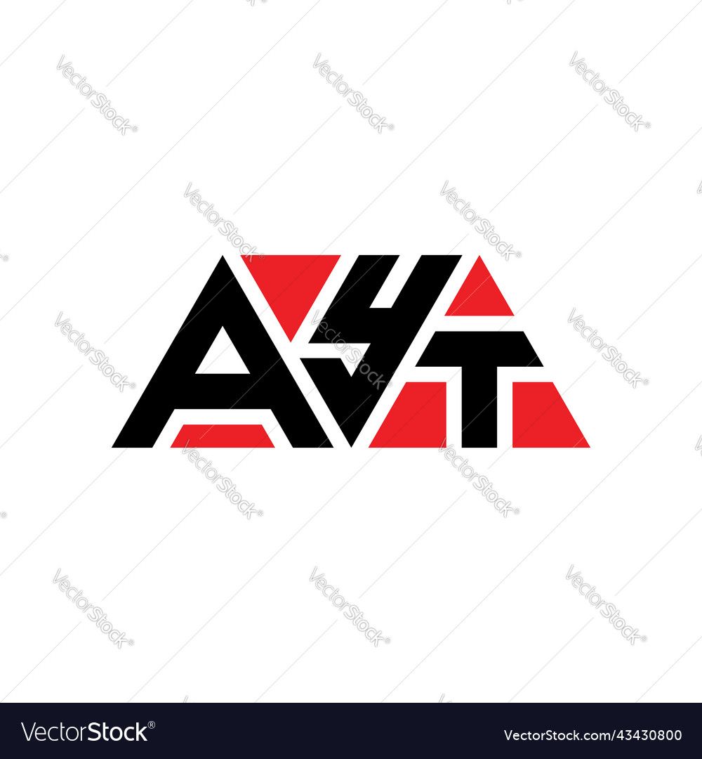 Ayt triangle letter logo design Royalty Free Vector Image