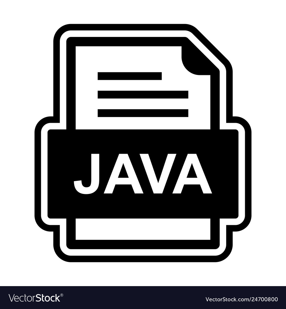 Java file document icon Royalty Free Vector Image